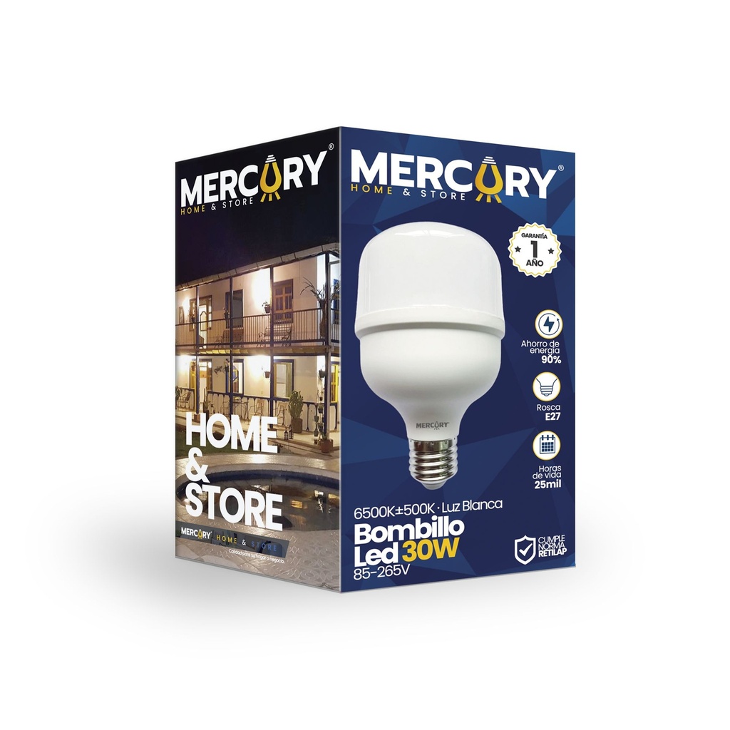 BOMBILLO LED 30W BLANCA MERCURY