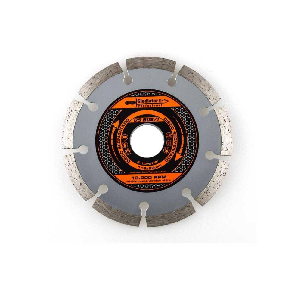 DISCO DIAMANTE SEGMENTADO GLADIADOR 4-1/2"