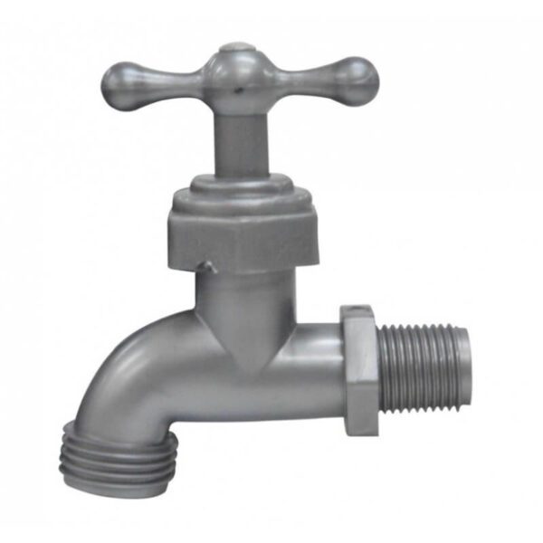 LLAVE DE CHORRO PVC GRIS  1/2 X 3/4