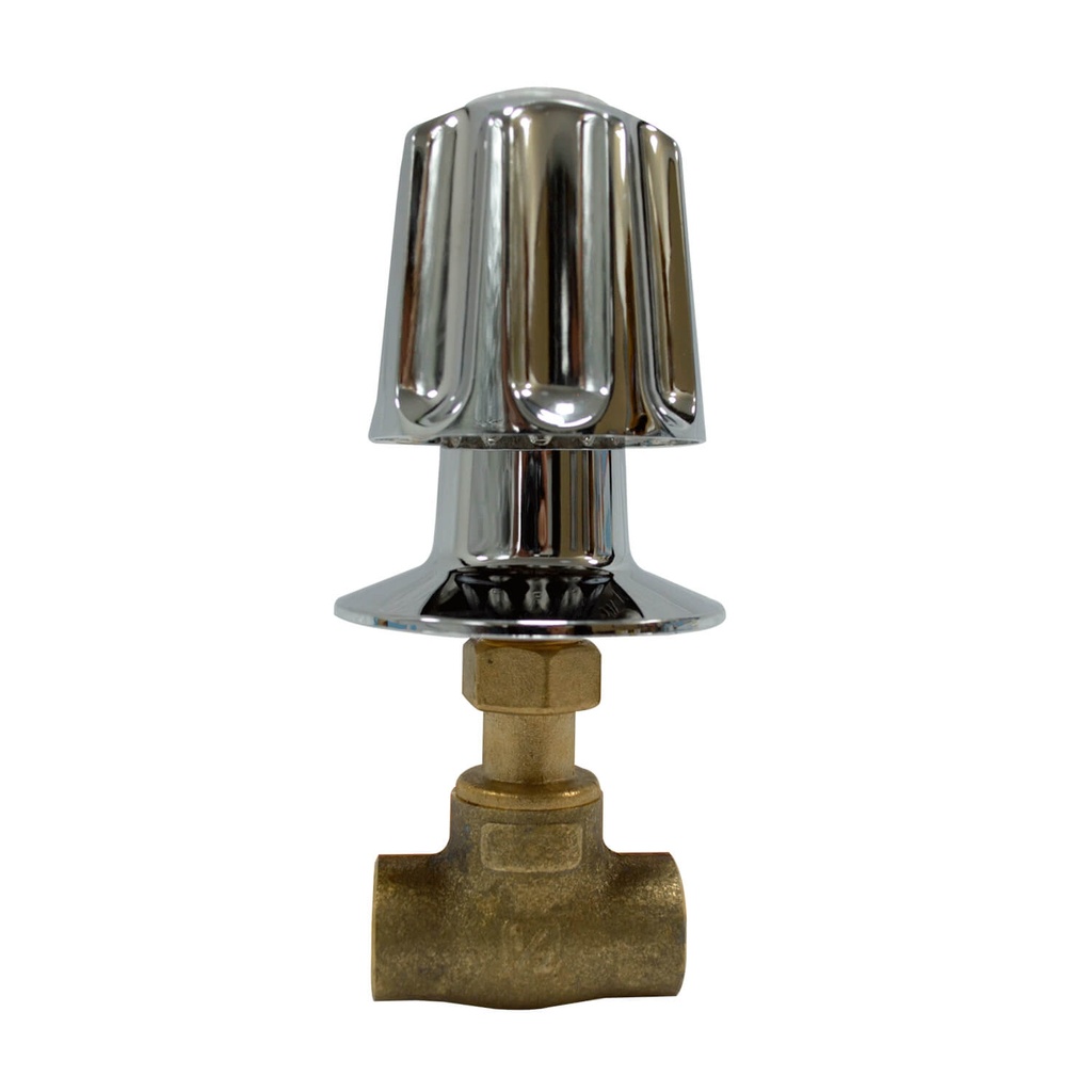 LLAVE PARA DUCHA DE BRONCE CUELLO LARGO CROMADA KUVAL