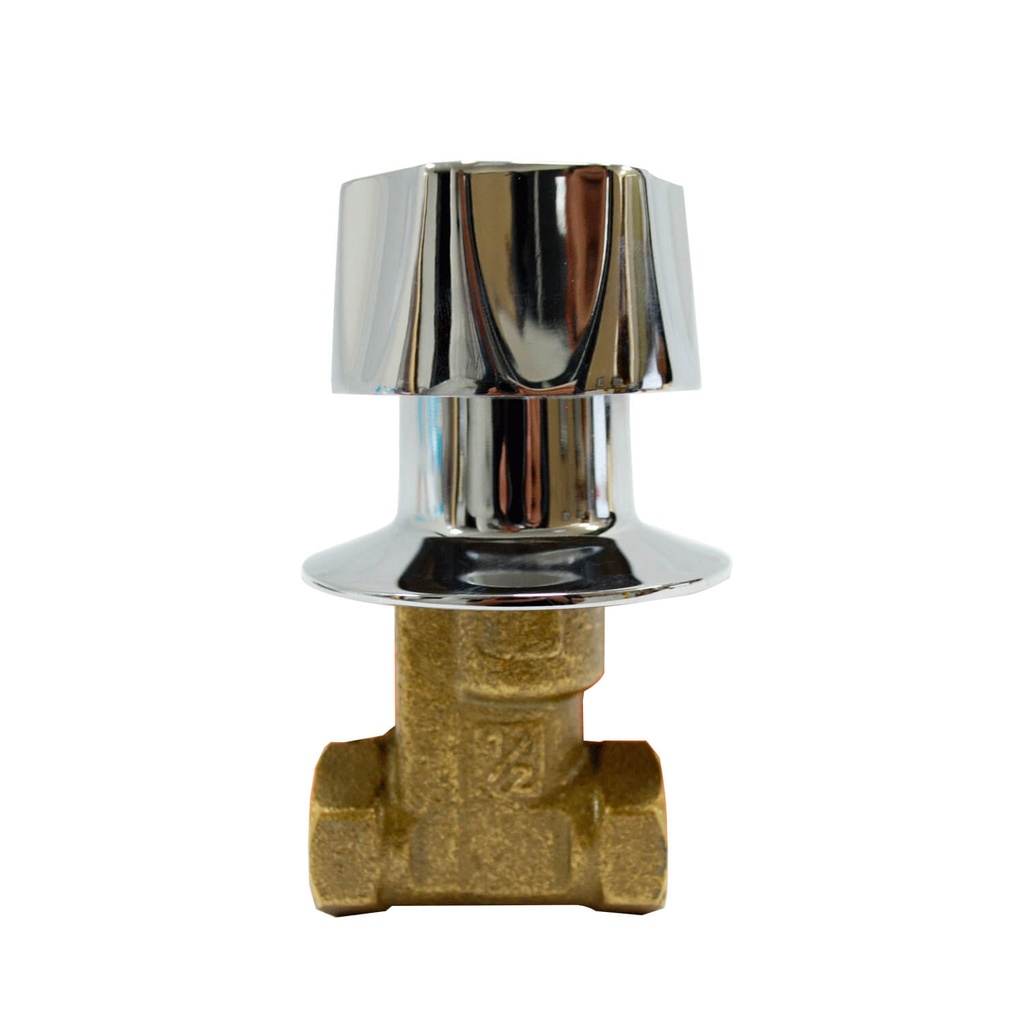 LLAVE PARA DUCHA DE BRONCE CUELLO MEDIANO CROMADA KUVAL