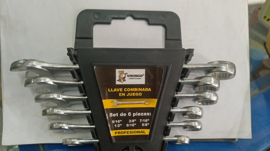 LLAVES COMBINADAS EN JGO. 6 PZAS DE 9 MM (SET)