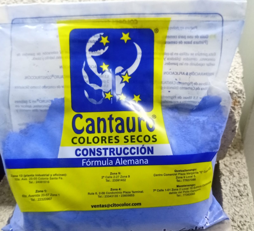 PINTURA EN POLVO  COLOR AZUL ULTRAMAR LIBRA.