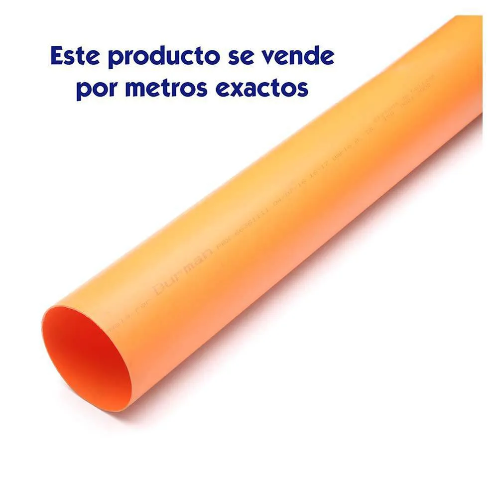 TUBO PVC DE 3" BAJADA NARANJA POR METRO