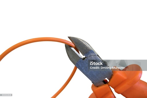 [5861] ALICATE CORTA ALAMBRE 6"   NARANJA HUNTER