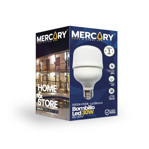 [4851] BOMBILLO LED 30W BLANCA MERCURY