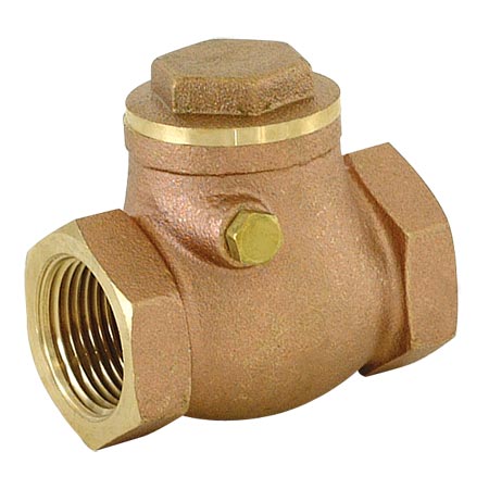 [2764] CHEQUE HORIZONTAL BRONCE TIPO PESADO 1" DE 200PSI
