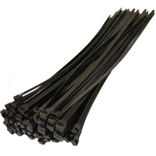 [A109] CINCHOS PLASTICOS DE 12 "  NEGRO (UNI)