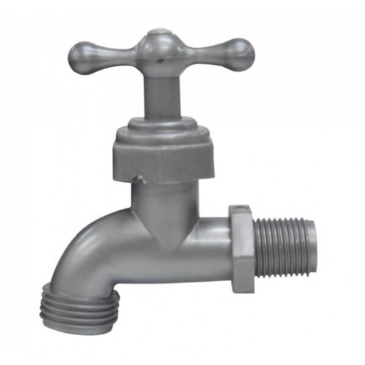 [L45] LLAVE DE CHORRO PVC GRIS  1/2 X 3/4