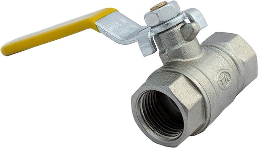 [L068] LLAVE DE PASO DE BOLA DE 1/2" NIQUELADA 