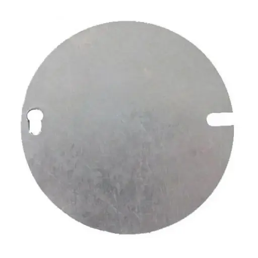 [2599] TAPADERA CIEGA REDONDA P/ CAJA OCTAGONAL METAL