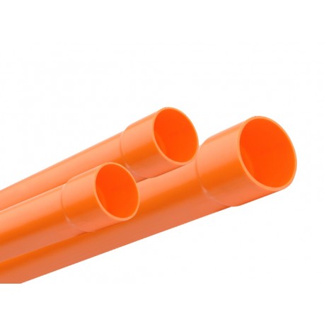 [T080] TUBO PVC DE 3" BAJADA NARANJA  (UNI.)